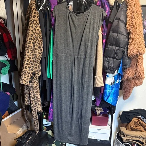 Torrid Draped Sheath Dress - Gray - Picture 3 of 3